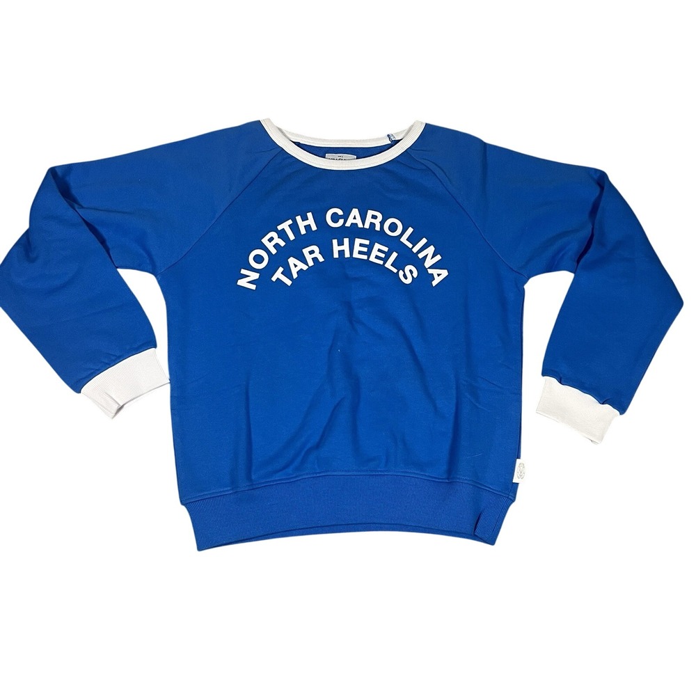 Hillflintโ North Carolina Tar Heels Sweatshirt Womens Medium Blue Cotton Raglan